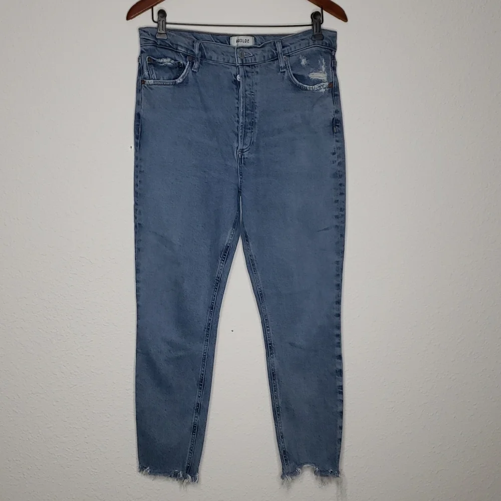 Agolde Nico High Rise Slim Fit Button Fly Ankle Jeans Size 29 Sustainable Retro